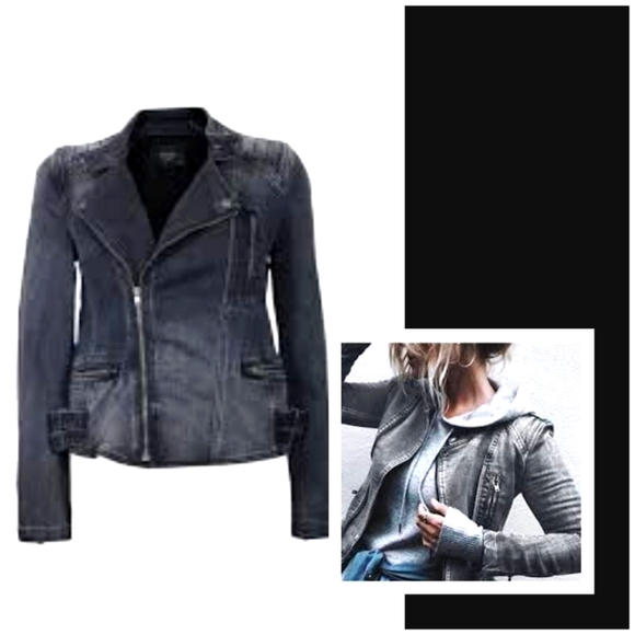 Decjuba Black Washed Denim Jacket - Picture 1 of 10